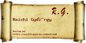 Reichl György névjegykártya
